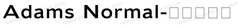 Adams Normal字体转换